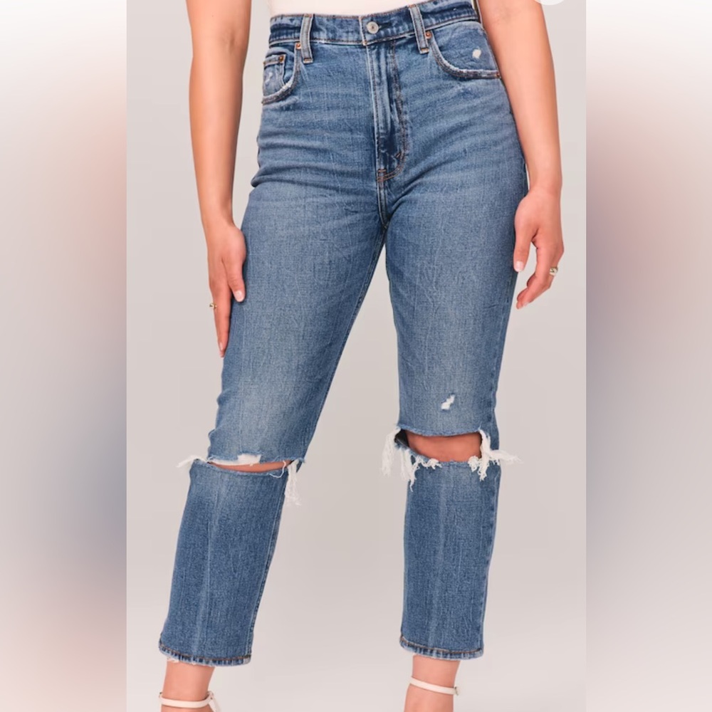 Abercrombie Ankle Straight Ultra High Rise